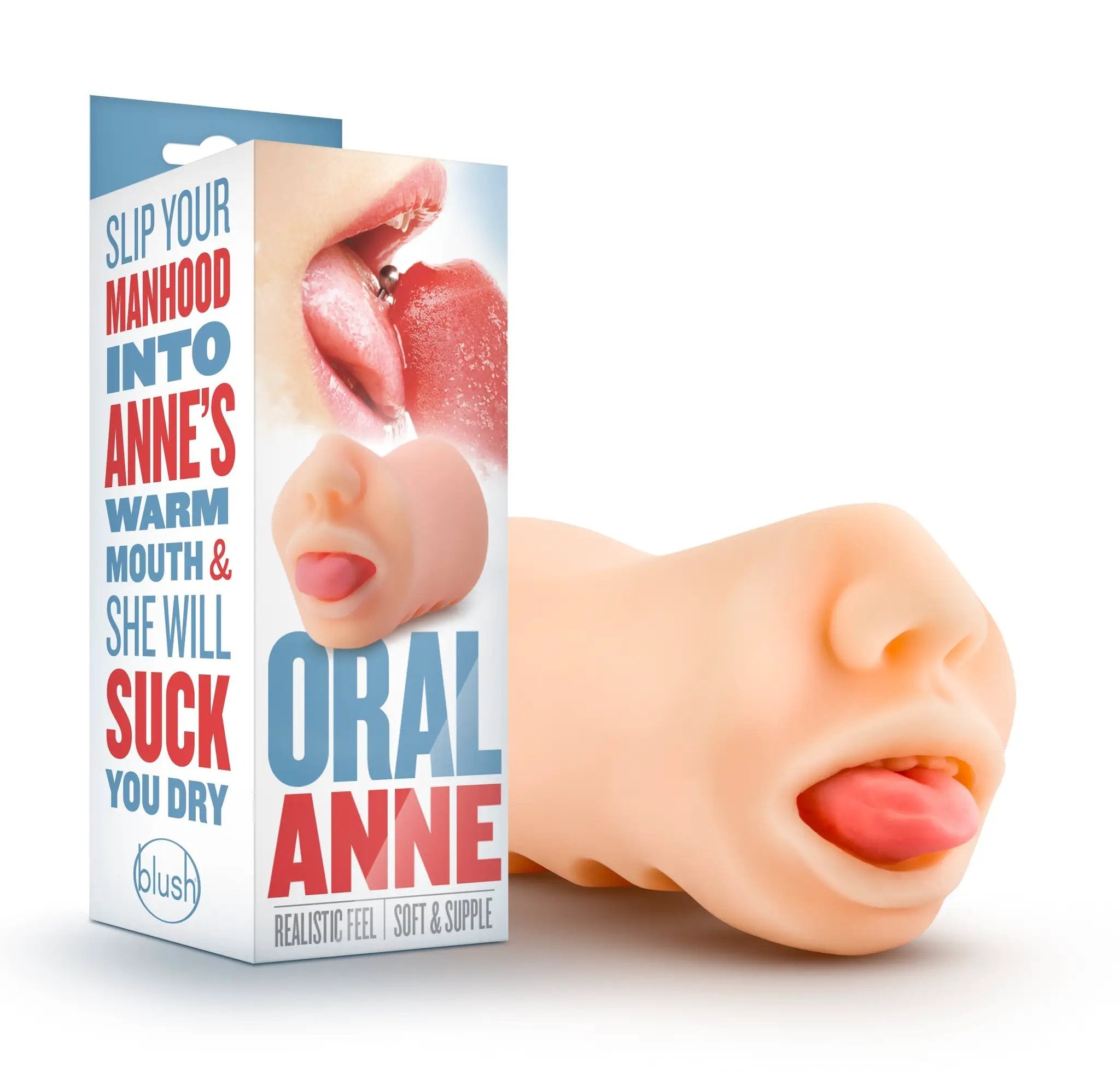 X5 Men Oral Anne Mouth Stroker Beige by Blush
