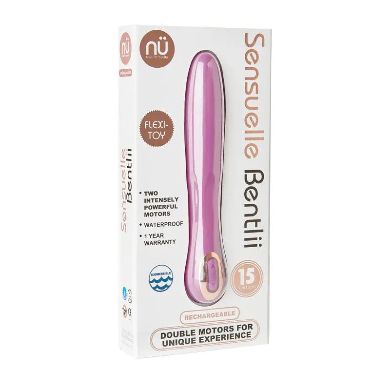 Nu Sensuelle Bentlii Silicone 15 Functions Dual Motor Waterproof USB Rechargeable Purple by Nu Sensuelle