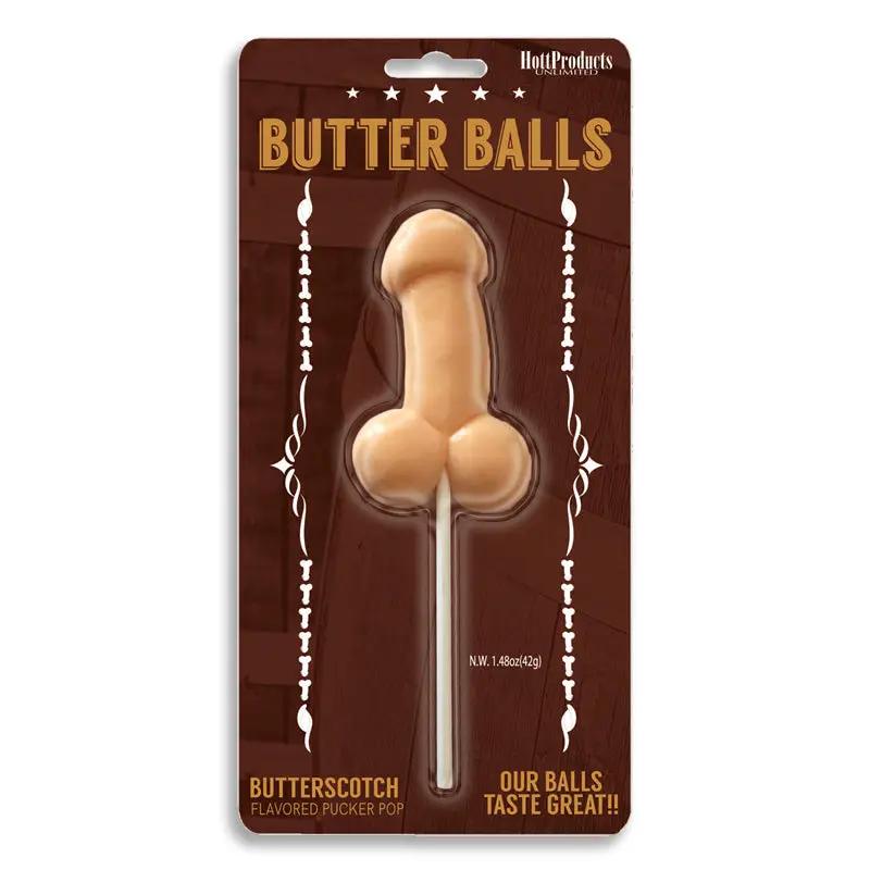 Butter Balls Butterscotch Flavored Pecker Pop by Hott Products