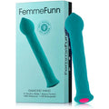 FemmeFunn Diamond Wand Rechargeable Flexible Textured Silicone Vibrator Turquoise by FemmeFunn