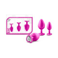 Luxe 3-Piece Bling Plug Training Kit with White Gem Base Pink by Blush
