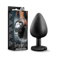 Temptasia Bling Anal Plug with Heart-Shaped Gem Base Large Black by Blush