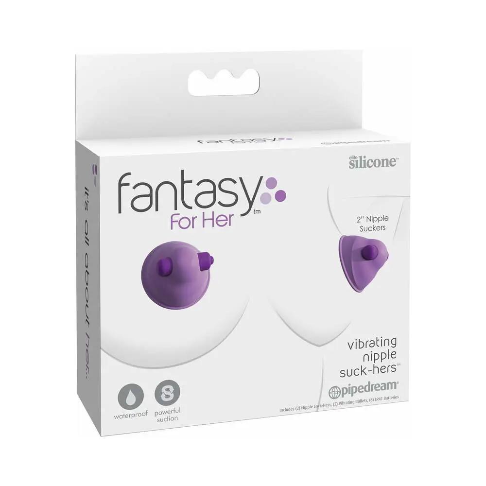 Fantasy For Her Silicone Vibrating Nipple Suck-Hers Purple by Pipedream