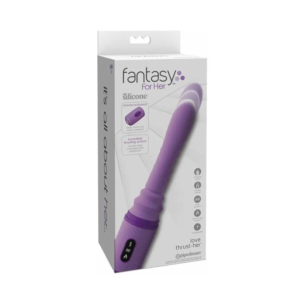 Fantasy For Her Love Thrust-Her Rechargeable Silicone Thrusting Vibrator Purple by Pipedream