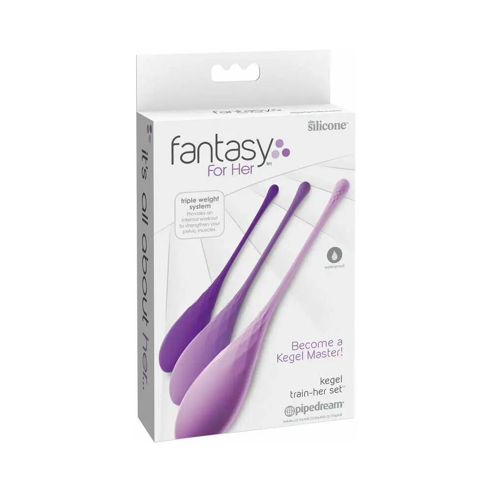 Fantasy For Her 3-Piece Silicone Kegel Train-Her Set by Pipedream