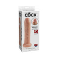 King Cock 7 in. Uncut Cock Realistic Dildo With Moveable Foreskin & Suction Cup Beige by Pipedream