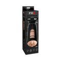 PDX Elite Vibrating Mega Milker Rechargeable Stroker With Hands-Free Suction Cup Beige/Black by PDX Brands