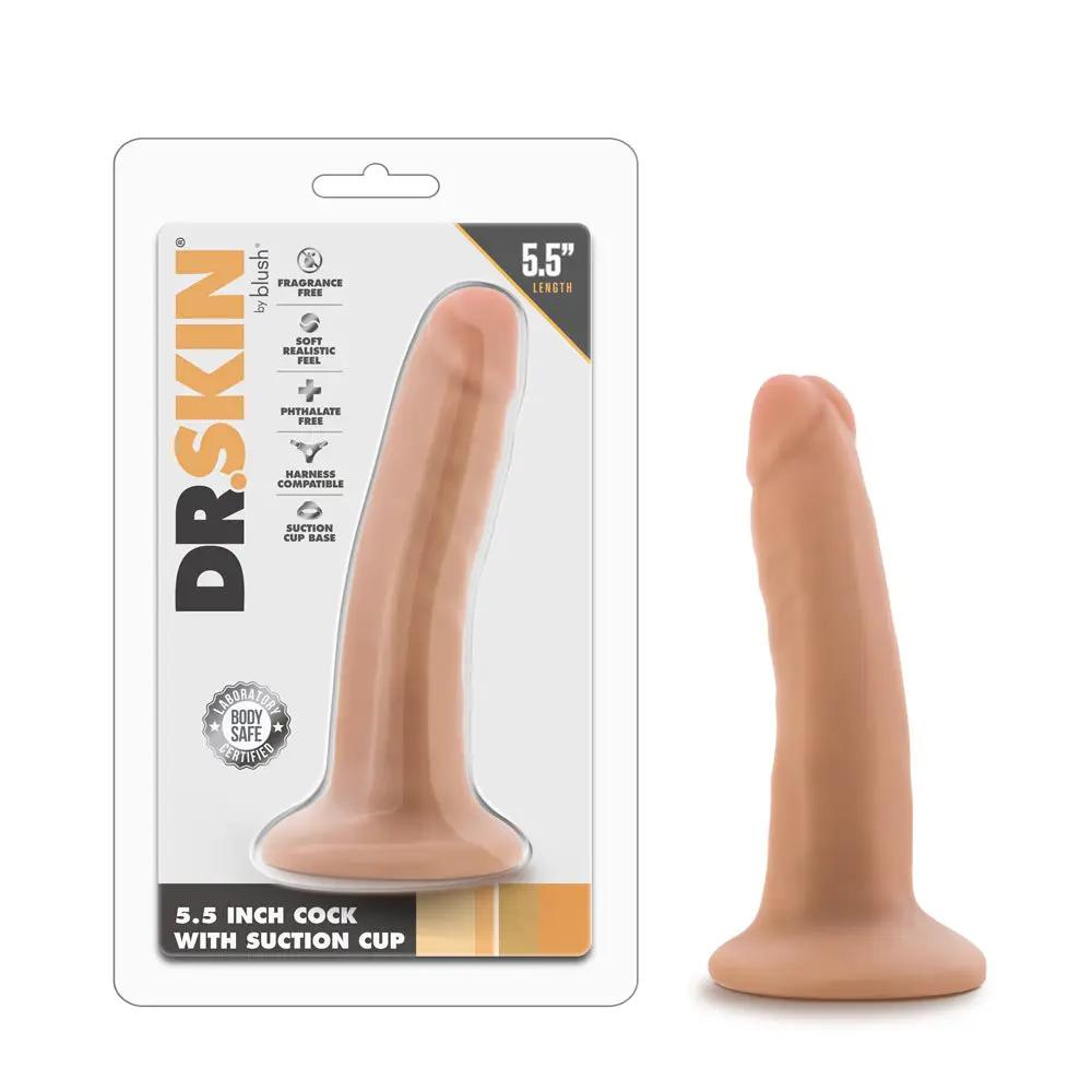 Dr. Skin Realistic 5.5 in. Dildo Beige by Blush
