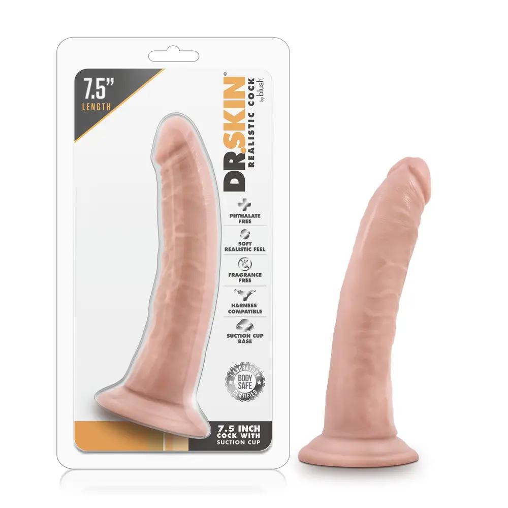 Dr. Skin Realistic 7.5 in. Dildo Beige by Blush