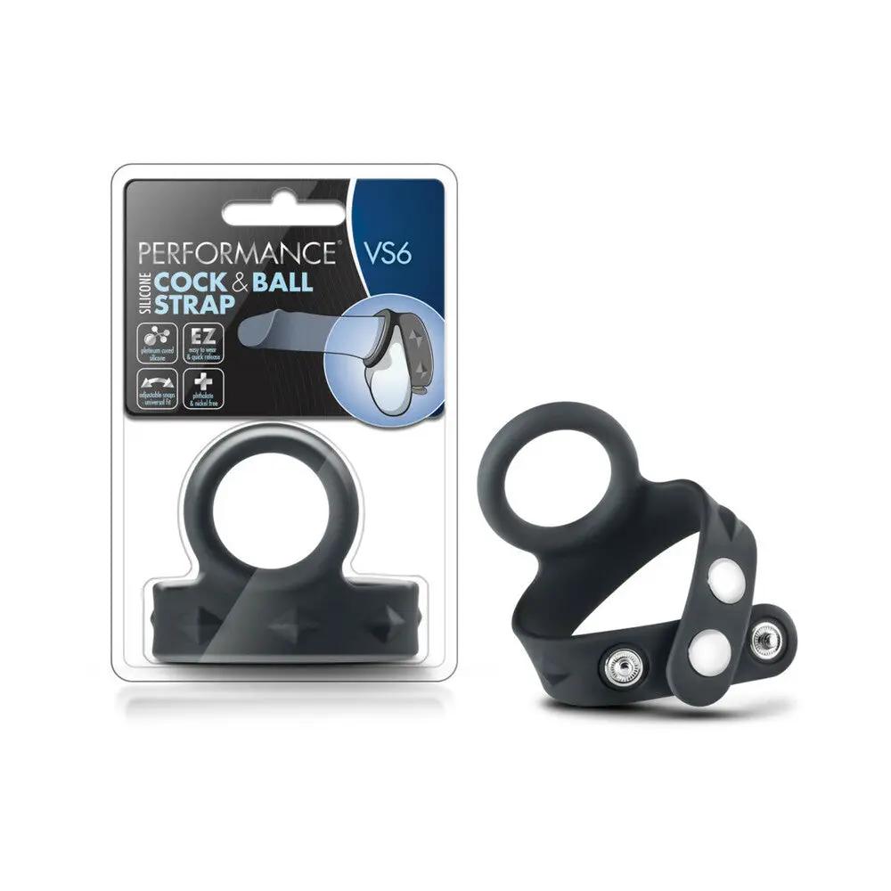 Performance VS6 Silicone Cock & Ball Strap Black by Blush