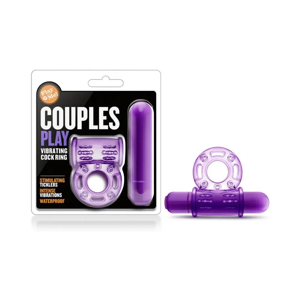 Play with Me Couples Play Vibrating Cockring Purple by Blush