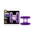 Play with Me Double Play Dual Vibrating Cockring Purple by Blush