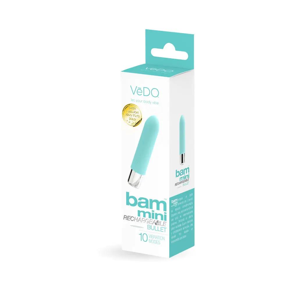 VeDO Bam Mini Rechargeable Bullet Vibe - Tease Me Turquoise by VeDO