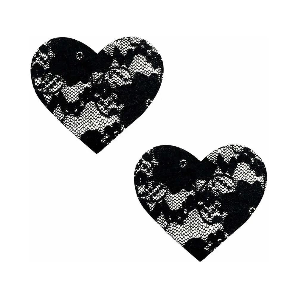 Neva Nude Pasty Heart Lace Black by Neva Nude