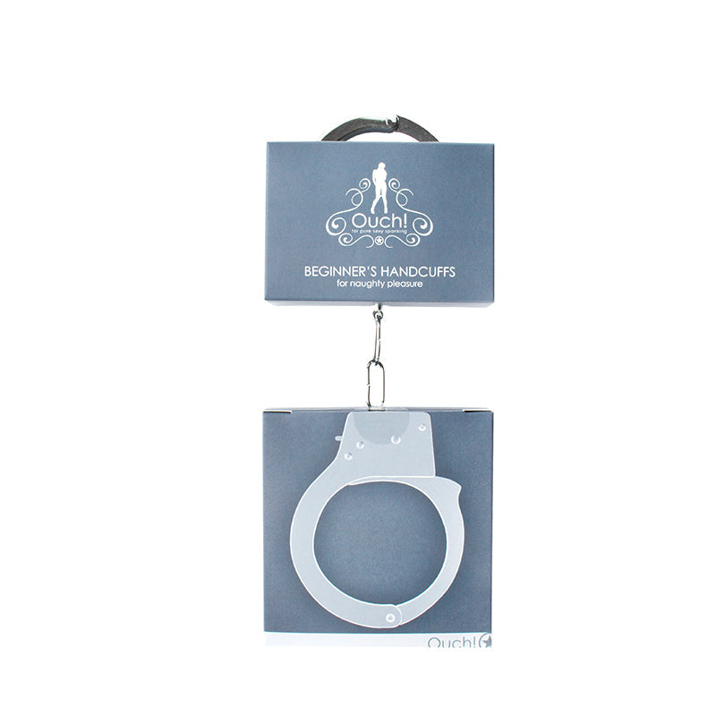 Ouch! Beginner's Metal Handcuffs With Quick-Release Silver by Shots