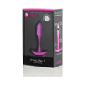 b-Vibe Snug Plug 1 Weighted Silicone Anal Plug Fuchsia by b-Vibe