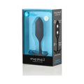 b-Vibe Snug Plug 2 Weighted Silicone Anal Plug Black by b-Vibe