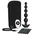 b-Vibe Cinco Rechargeable Remote-Controlled Vibrating Anal Beads Plug Black by b-Vibe