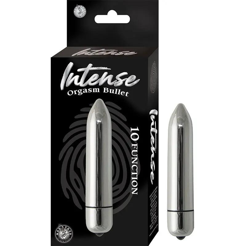 Intense Orgasm Bullet 10 Function Waterproof Silver by Nasstoys