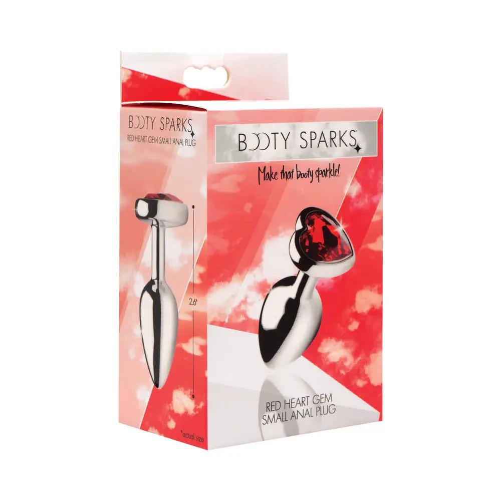 Booty Sparks Red Heart Gem Anal Plug Small by XR Brands
