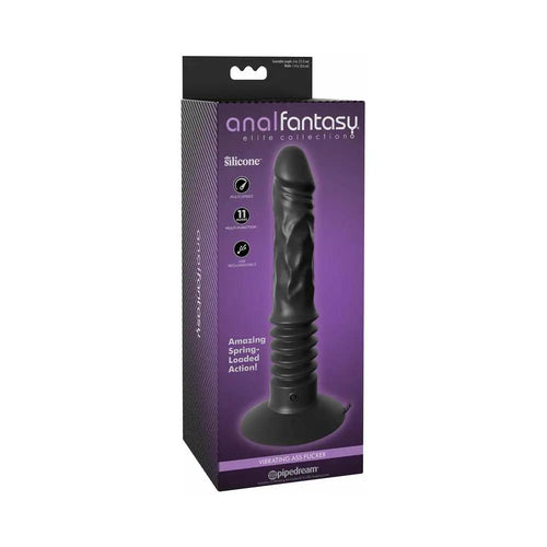 Anal Fantasy Elite Vibrating Ass Fucker 12 in. Thrusting Dildo With Suction Cup Black by Pipedream