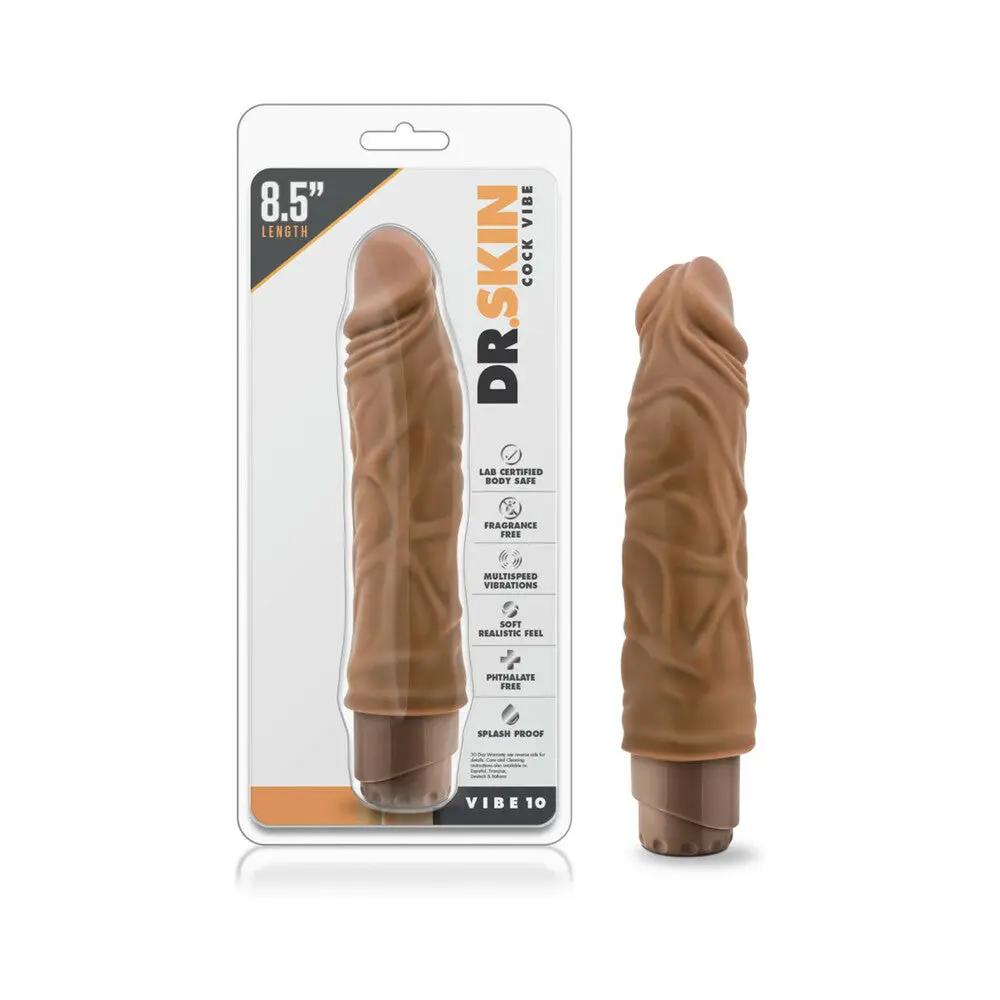 Dr. Skin Cock Vibe 10 Realistic 8.5 in. Vibrating Dildo Tan by Blush