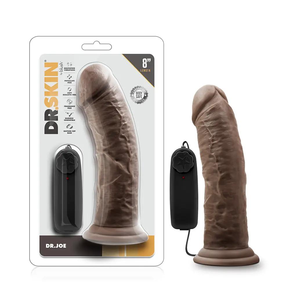 Dr. Skin Dr. Joe Realistic 8 in. Vibrating Dildo Brown by Blush