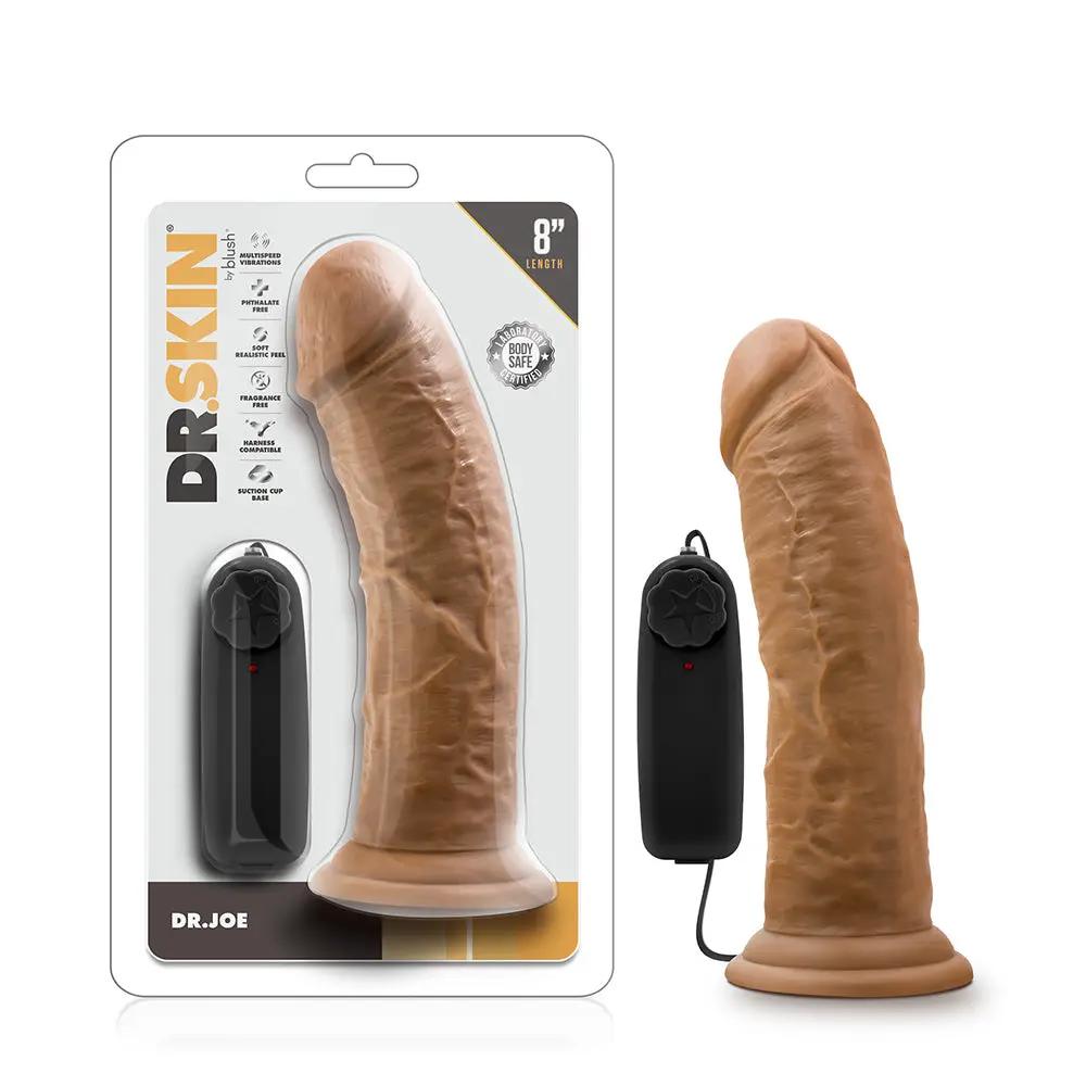Dr. Skin Dr. Joe Realistic 8 in. Vibrating Dildo Tan by Blush