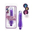 Glow Dicks Molly Color Changing 8 in. Vibrating Dildo Glitter Purple by Blush