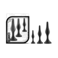 Luxe 3-Piece Silicone Beginner Plug Kit Black by Blush
