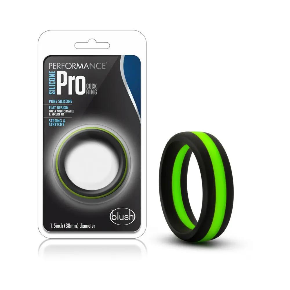 Performance Silicone Go Pro Cock Ring Black/Green/Black by Blush