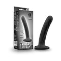 Temptasia Twist 5.5 in. Curved Dildo with Heart-Shaped Suction Cup Medium Black by Blush
