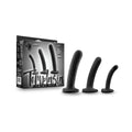 Temptasia Twist Kit 3-Piece Silicone Dildo Set Black by Blush
