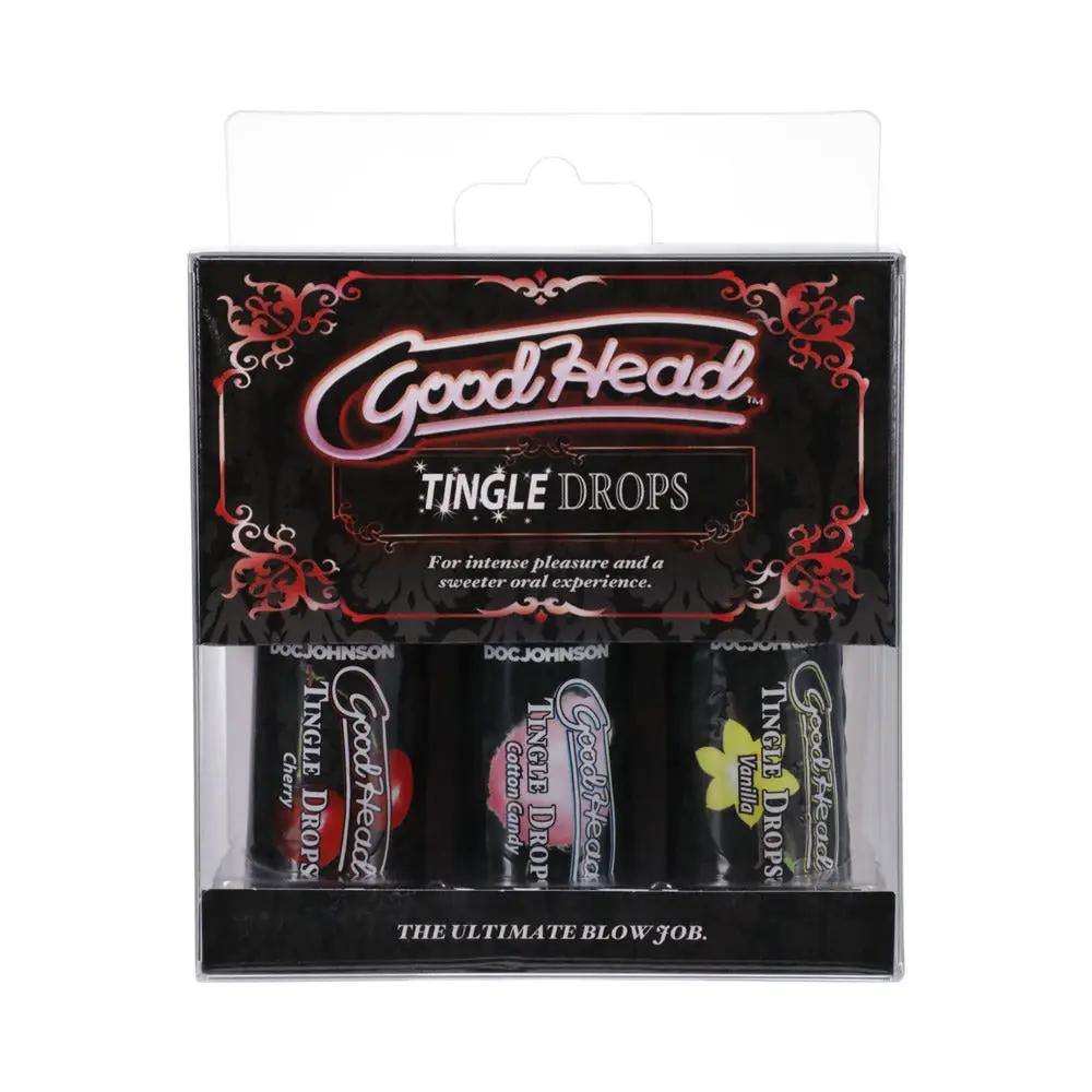 GoodHead Tingle Drops 3-Pack French Vanilla, Cotton Candy, Sweet Cherry by Doc Johnson