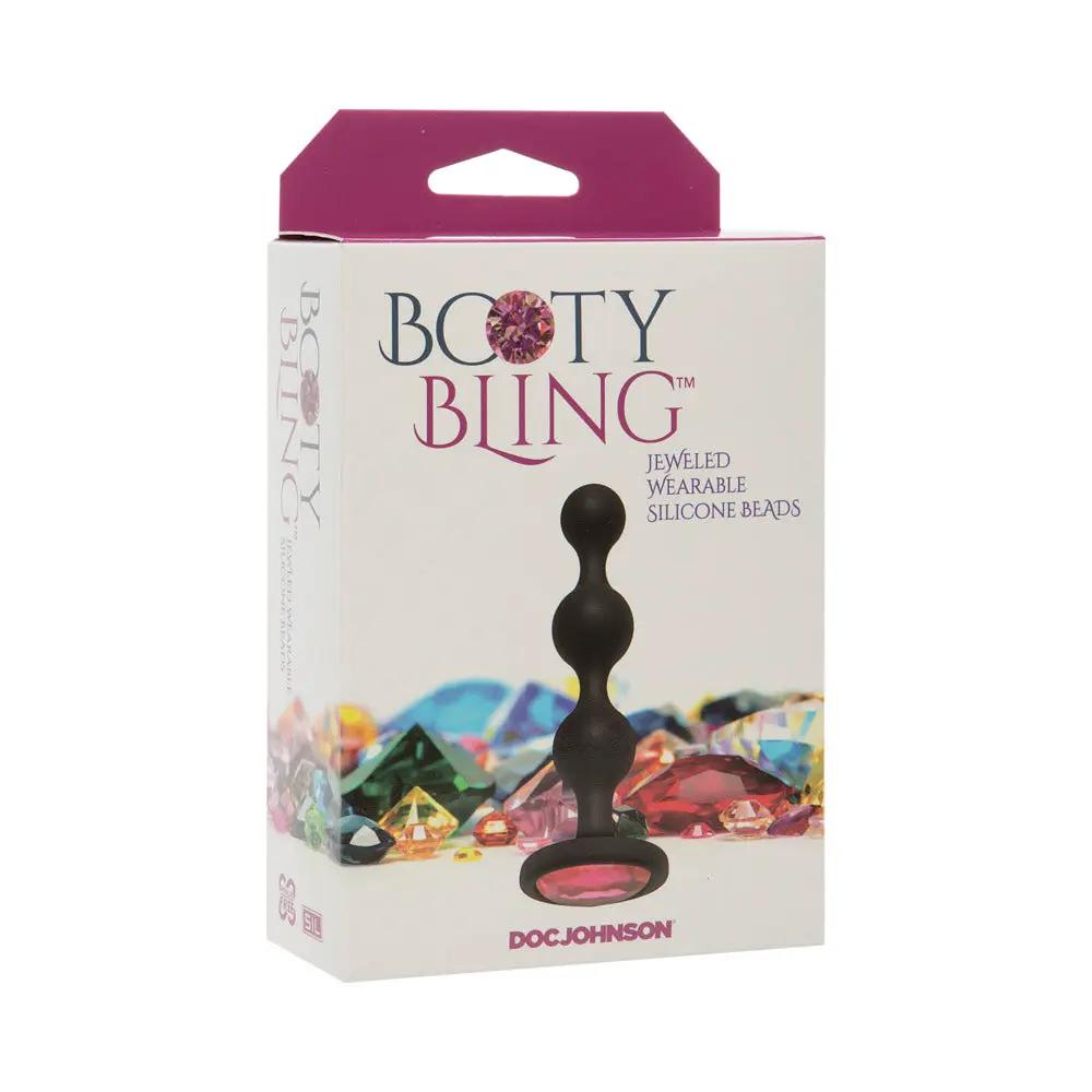 Booty Bling Jeweled Wearable Silicone Beads Pink by Doc Johnson
