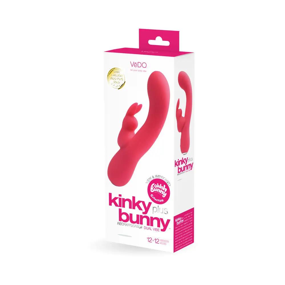 VeDO Kinky Bunny Rechargeable Rabbit Vibrator - Pretty In Pink by VeDO