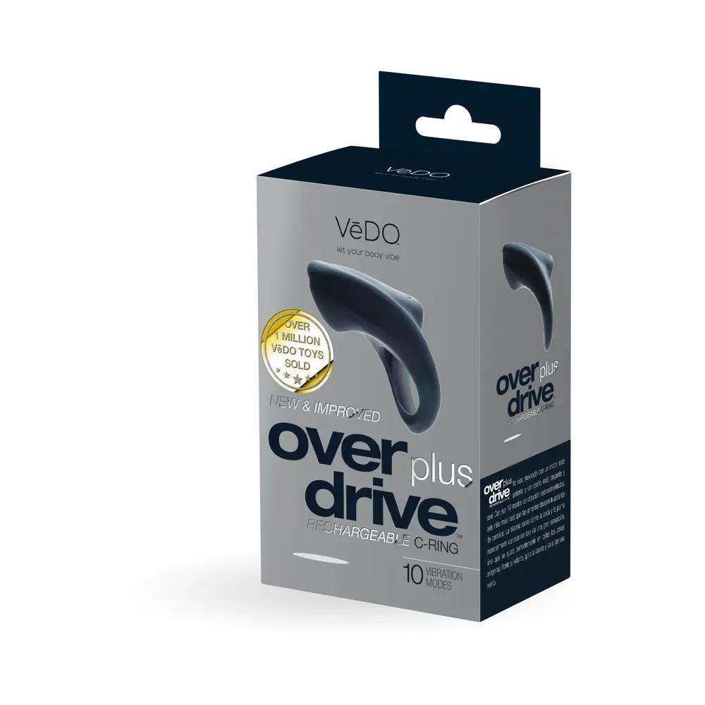 VeDO Overdrive+ Rechargeable Vibrating Ring - Just Black by VeDO