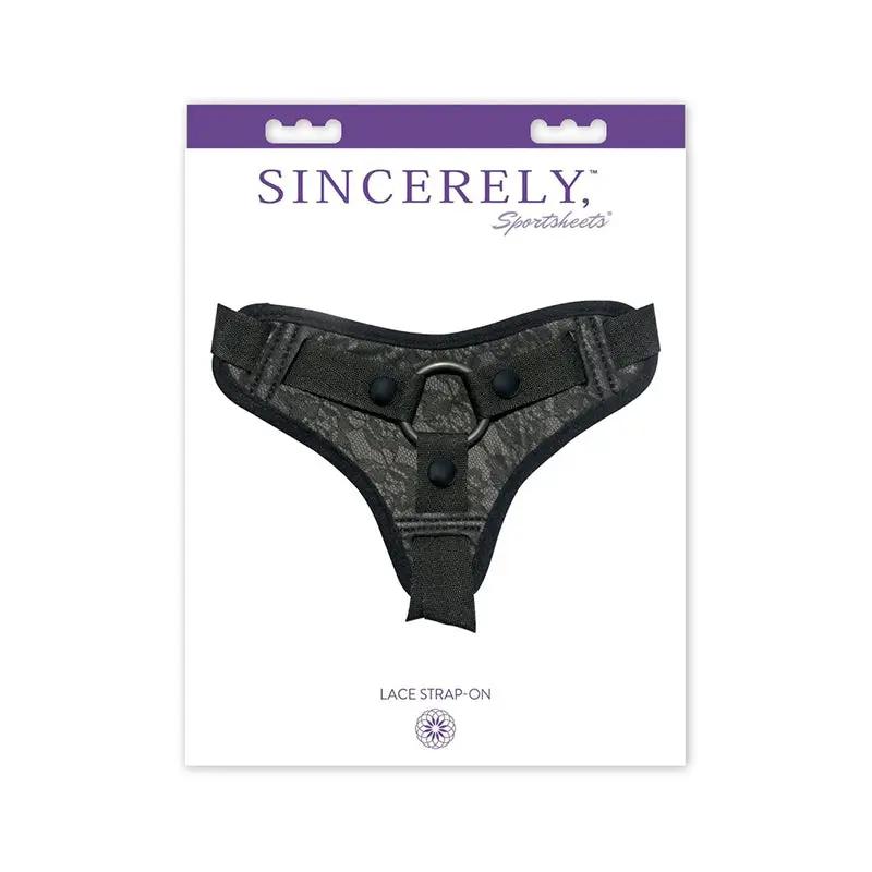 Sincerely, Sportsheets Lace Adjustable Strap-On Harness Black by Sportsheets