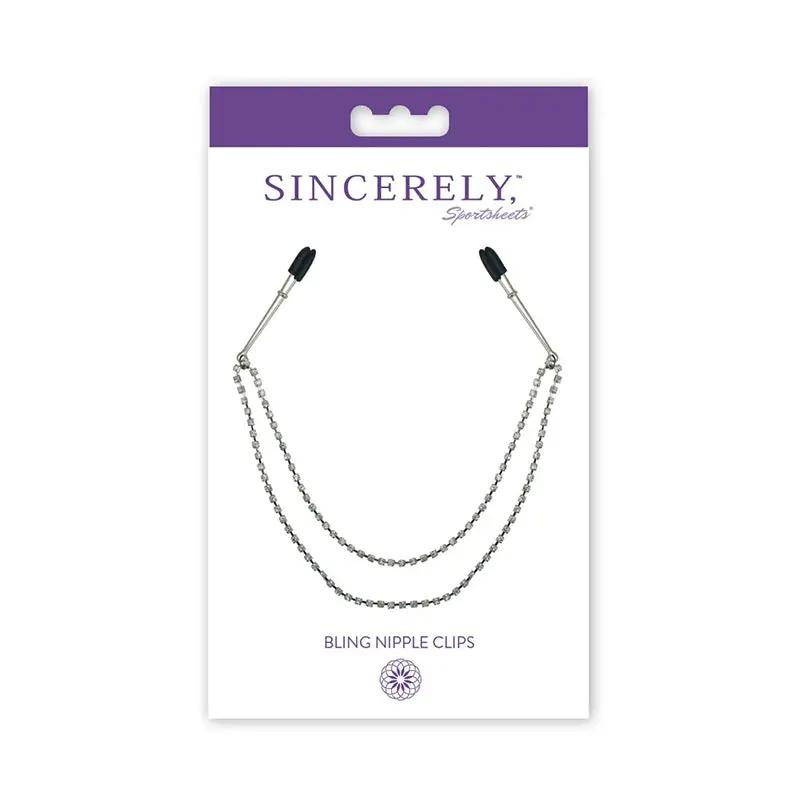 Sincerely, Sportsheets Bling Nipple Clips by Sportsheets