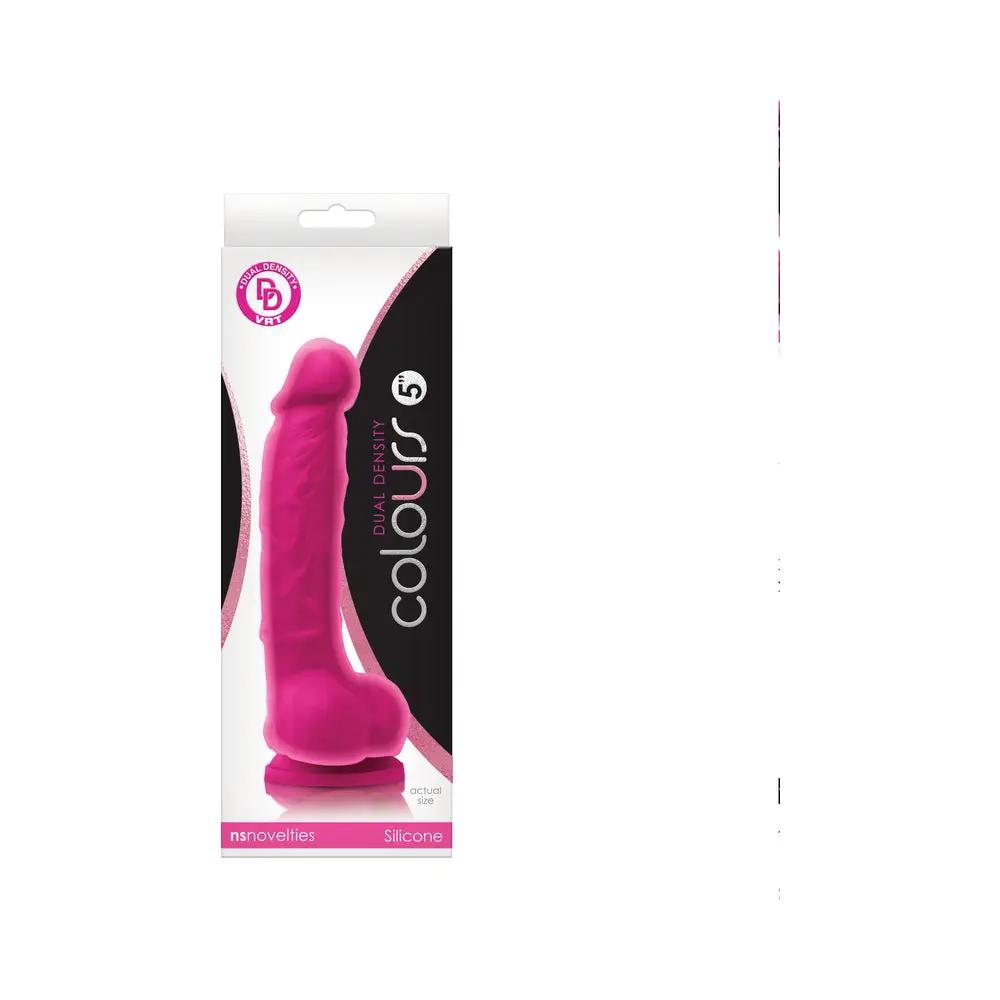 Colours Dual Density 5 in. Dildo Pink by NS Novelties