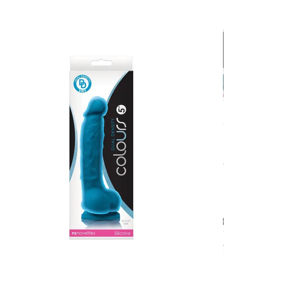 Colours Dual Density 5 in. Dildo Blue by NS Novelties