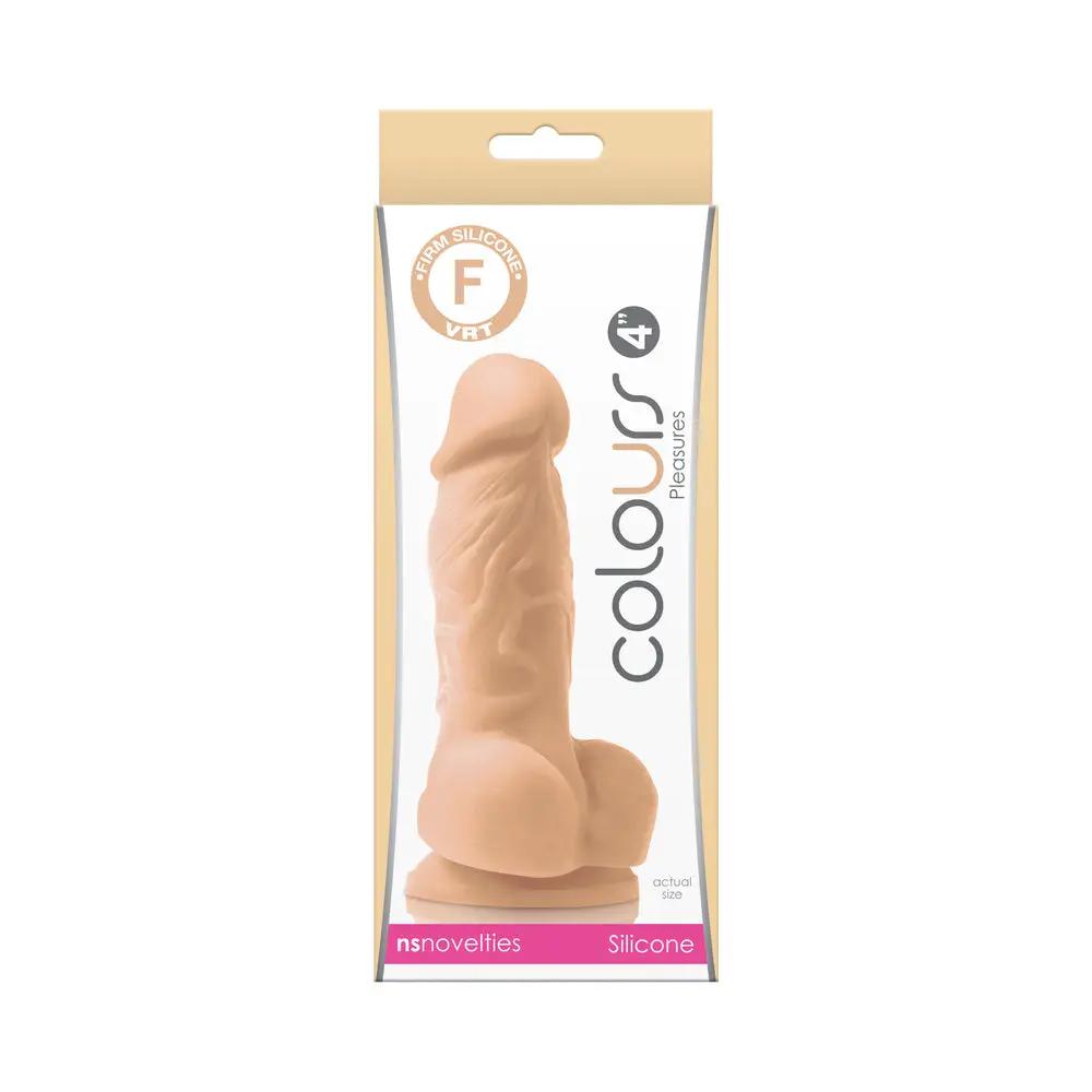 Colours Pleasures 4 in. Dildo Beige by NS Novelties