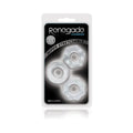 Renegade Chubbies Cock Rings 3-Pack Clear by NS Novelties