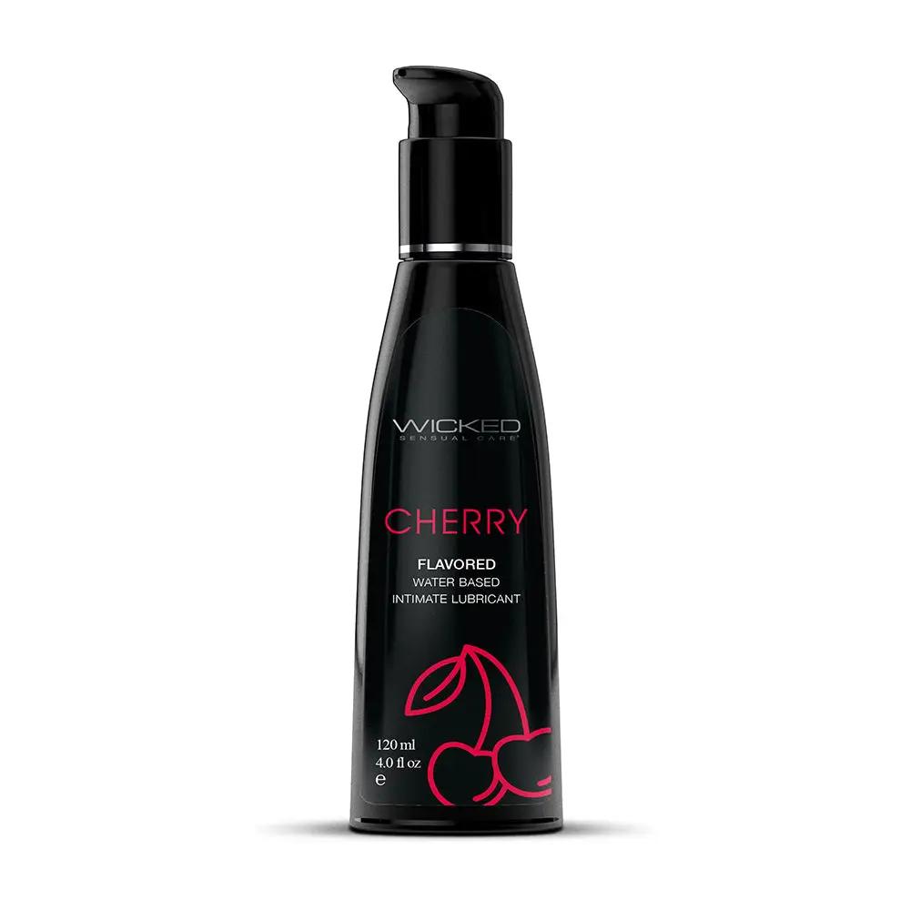 Wicked Aqua Cherry Water-Based Lubricant 4 oz. by Wicked