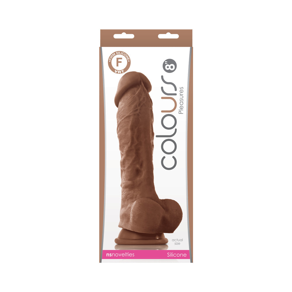 Colours Pleasures 8 in. Dildo Brown by NS Novelties