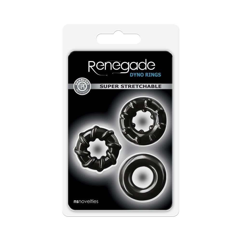 Renegade Dyno Rings 3-Pack Black by NS Novelties