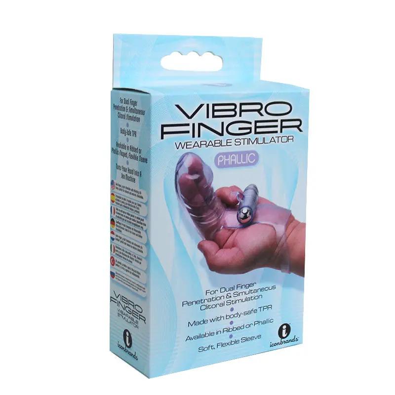 The 9's VibroFinger Phallic Finger Massager Purple by Icon Brands