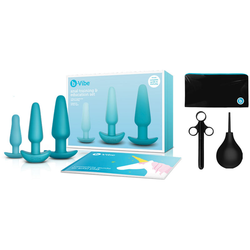 b-Vibe 7-Piece Anal Training & Education Set Teal by b-Vibe