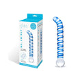 Glas Mr. Swirly 6.5 in. G-Spot Glass Dildo by Electric Eel