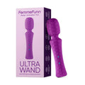 FemmeFunn Ultra Wand Rechargeable Flexible Textured Silicone Vibrator Purple by FemmeFunn